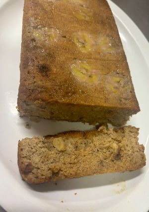 Una foto de Budín de bananas Keto sin azúcar, con harina de almendras