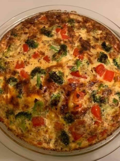 A picture of Crustless veggies Quiche.