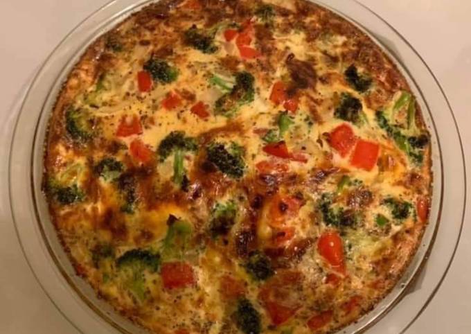 Crustless veggies Quiche