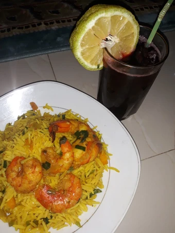 Simple Way Prepare Recipe Basmati fried rice with shrimps that is Awesome, Can Spoil the Tongue}