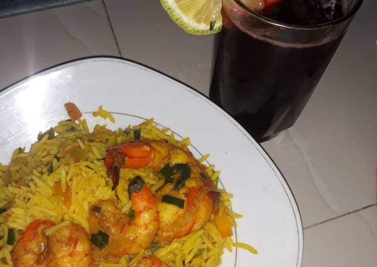 Steps to Prepare Appetizing Basmati fried rice with shrimps