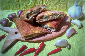 Cara Membuat Roti goreng isi creamy ayam Lada hitam+sayur Ekonomis