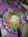 Spaghetti con champiñones en salsa de atún
