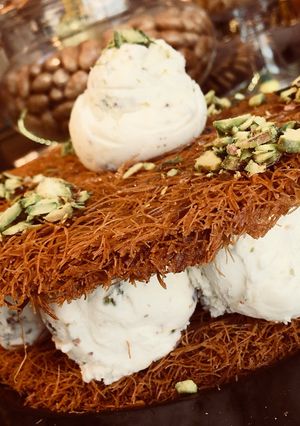 صورة لوصفة كنافة عصملية بلا ايس كريم