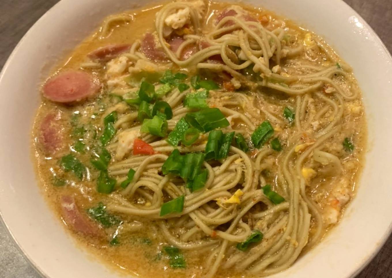Mie Rebus Kuah Kental