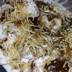 A picture of Dahi Vada.