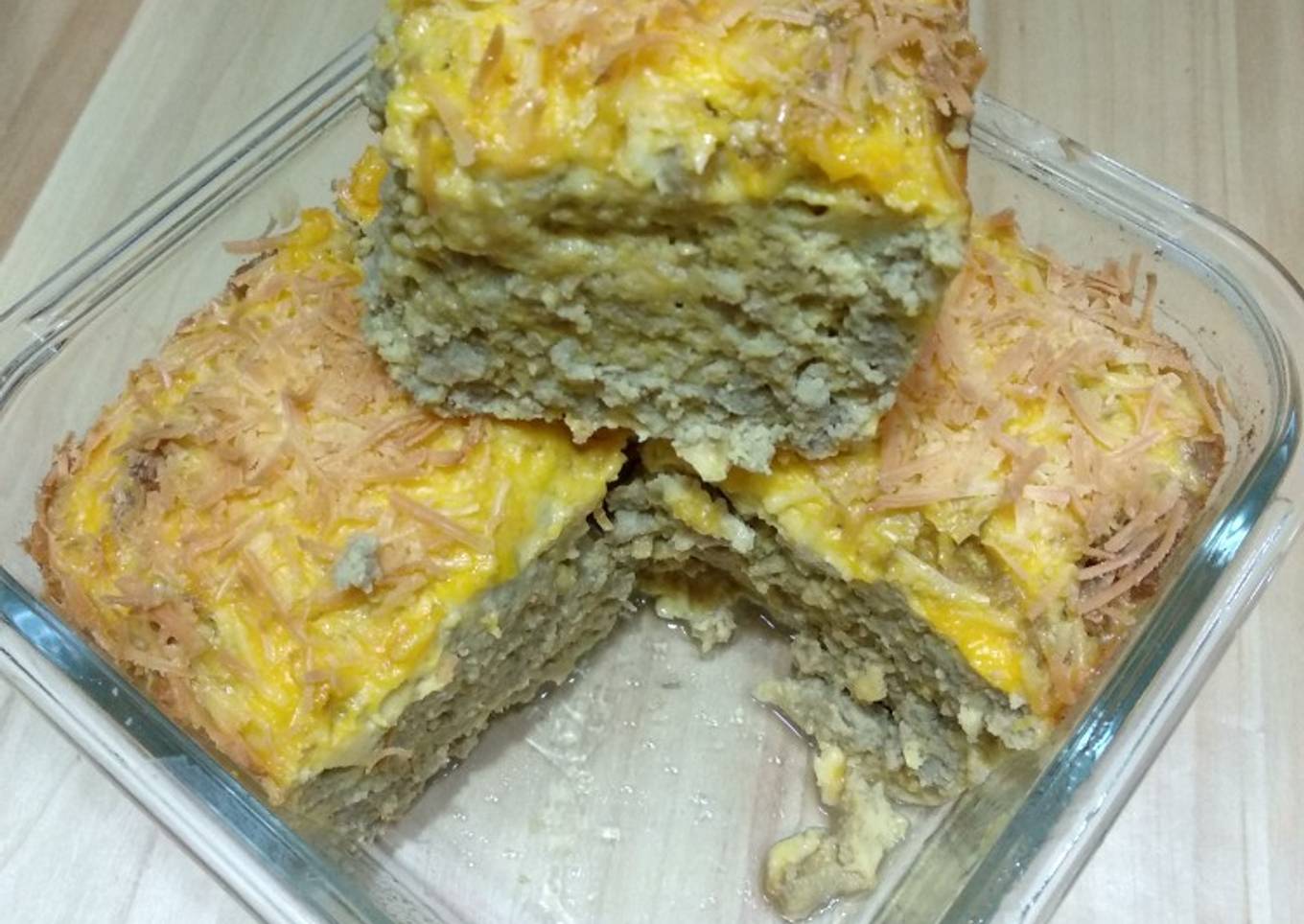 Daging keju panggang keto