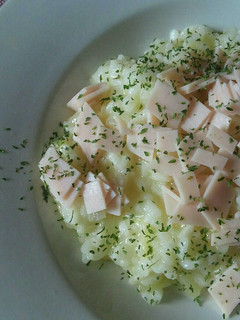 Una foto de Arroz digestivo con calabacín y pollo cocido