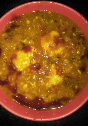A picture of Chana paneer msala.