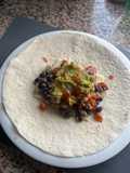 Ground Beef Burrito with Black Beans
