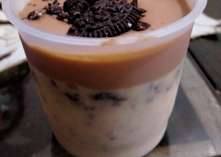 Cara membuat 32.Puding Susu Oreo Vla Milo , Sempurna