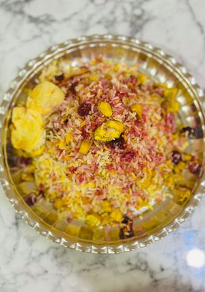 عکسی از دستور کامل ترین دستور آلبالو پلو 🍒
