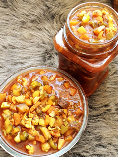 عکسی از دستور ترشی سالاد گوجه زمستانی