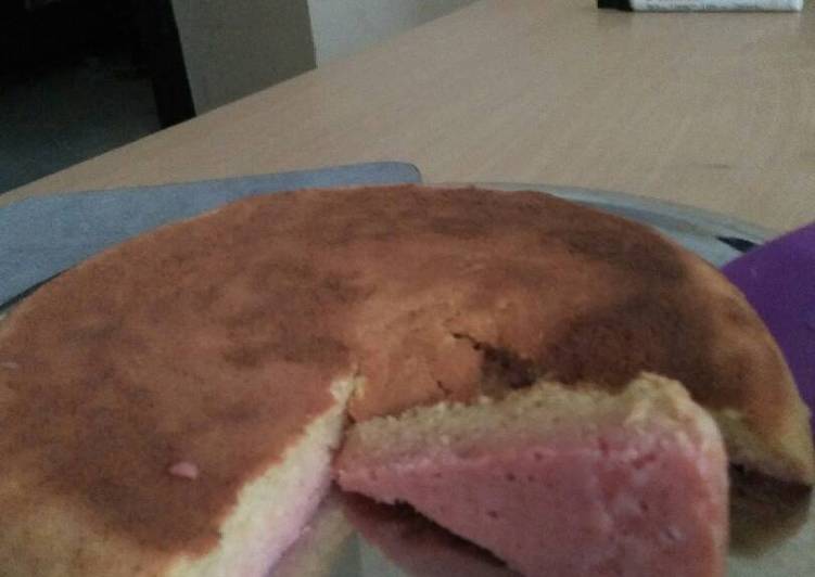 Bolu keju buah naga rice cooker