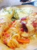 Filetes de merluza arrollada y rellena muy sabrosa