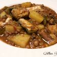 Lentejas con patatas y pescado frito