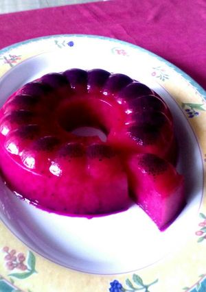 Foto resep Puding buah Naga Merah