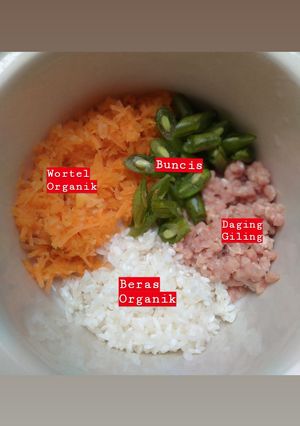 Foto resep MPASI 6 Bulan (Daging giling, buncis, wortel)