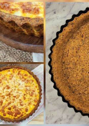 Una foto de ✨💫Masa de tarta salada: polenta (cocida) harina de trigo sarraceno y harina de lino ⭐ #Singluten 💫✨
