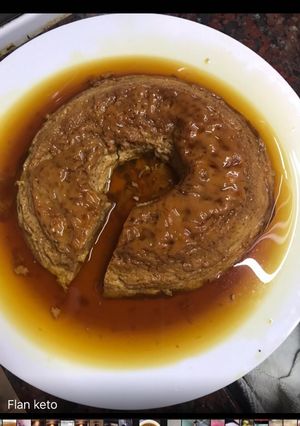 Una foto de Flan sin azúcar y sin harina/ keto