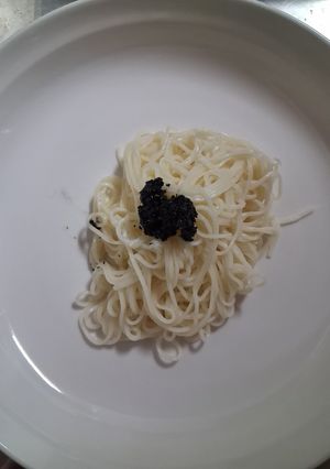 麵線佐松露醬 的食譜成品照片