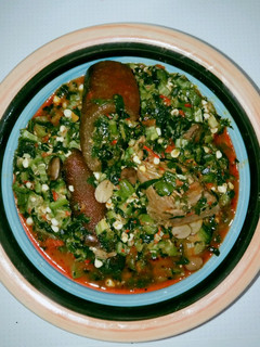 A picture of Vegetable Okro Soup.