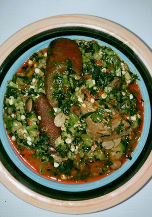 A picture of Vegetable Okro Soup.