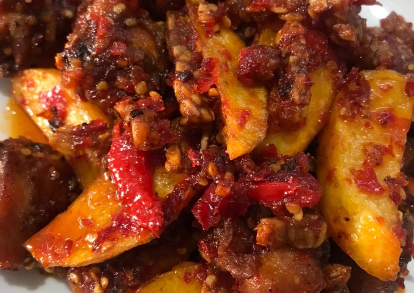 Ayam kentang Tempe balado