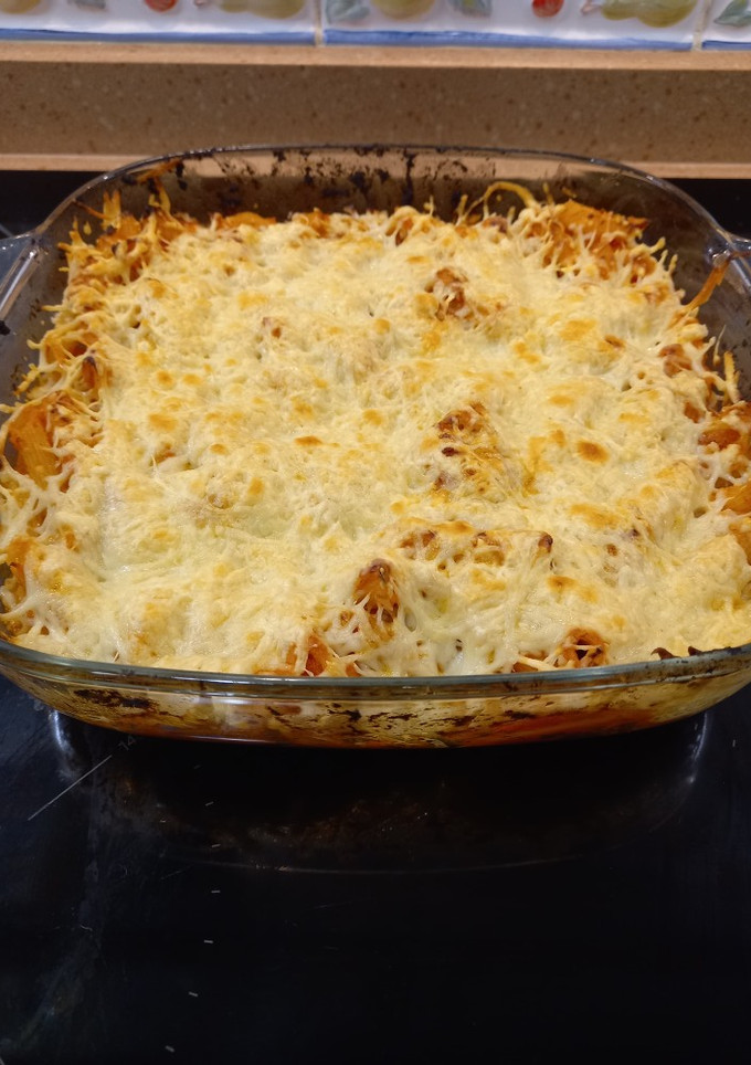 Una foto de Macarrones con chorizo al horno