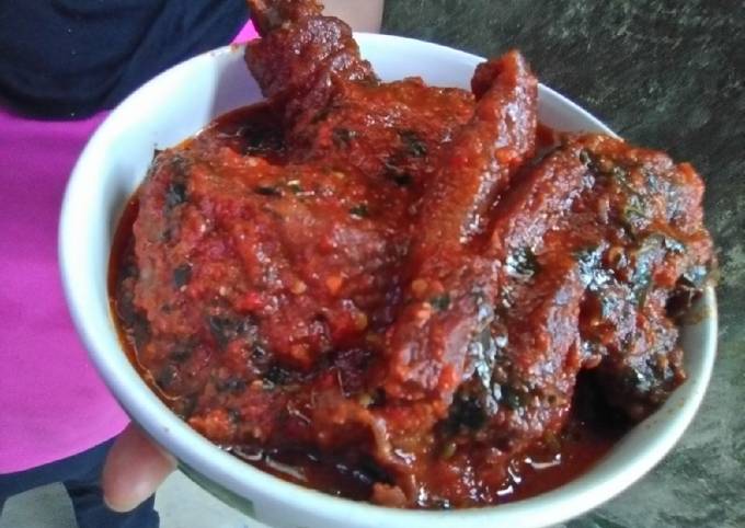 Recipe of Super Quick Homemade Fried Chicken with Ugu Leaves Stew