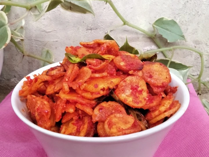 Langkah Mudah untuk Membikin Resep Keripik singkong pedas yang Bikin Ngiler Anti Ribet, Menggugah Selera