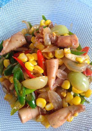 Foto resep Cumi Asin Cabe Hijau