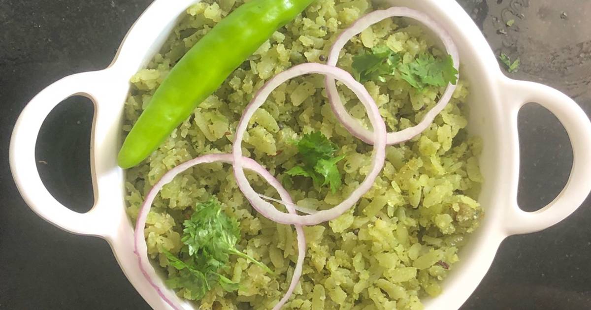 Coriander masala poha Recipe by Harini Balakishan Cookpad