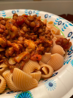 A picture of Lentil Pasta Dish.