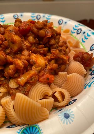 A picture of Lentil Pasta Dish.