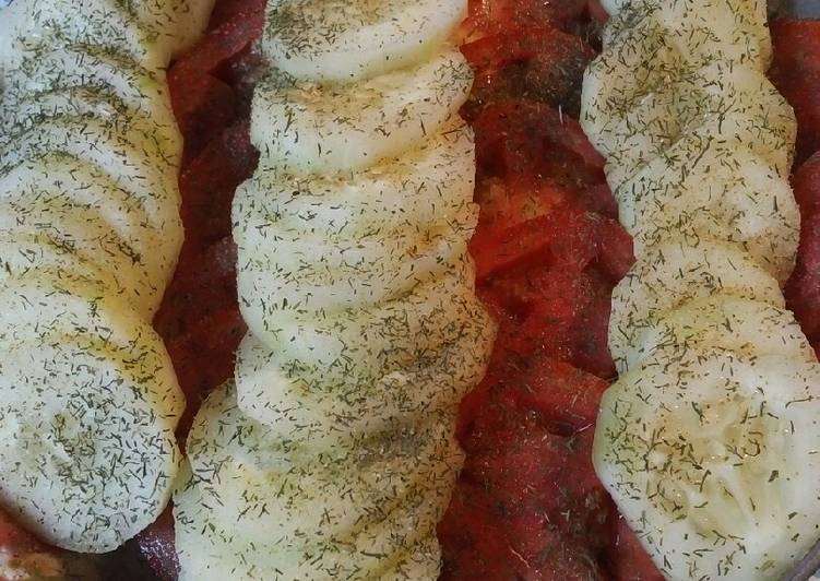 Cucumbers and Tomatoes with Herbs and Spices Cucumbers and Tomatoes with Herbs and Spices