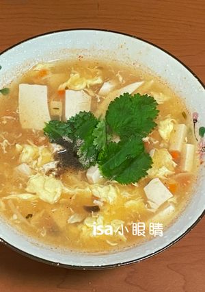 簡單版酸辣豆腐湯 的食譜成品照片