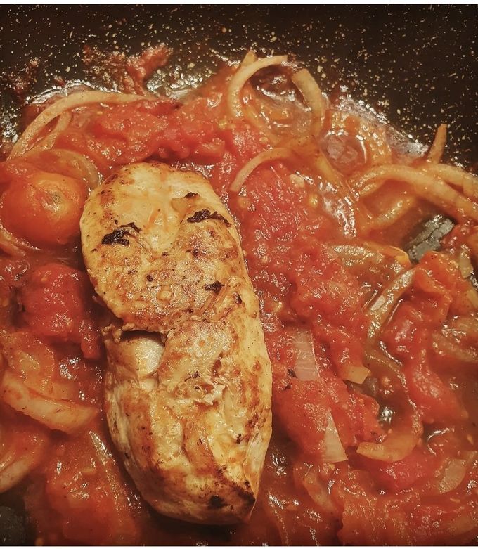 Une photo de Poulet "rougail" revisité 🍅🍗
