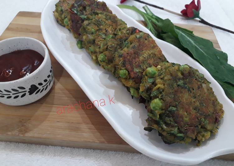 Recipe of Any-night-of-the-week Soyabeen lentil green kabab