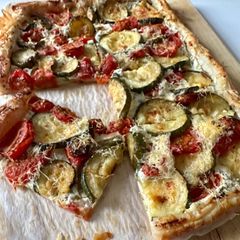 Tomato and Zucchini Galette (Tart) A picture of Tomato and Zucchini Galette (Tart).