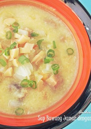 Foto resep Sup Bawang Jamur dengan Krim jagung