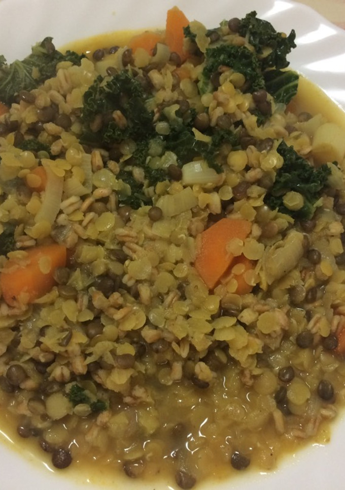 Una foto de Lentejas variadas con verduras (aptas para diabéticos)