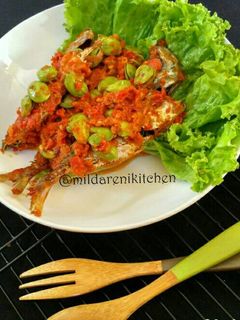 Foto resep Ikan kembung Pete balado