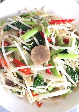 Foto resep Tumis tauge dan sawi