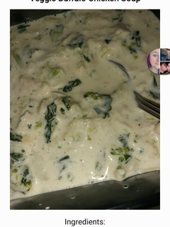 A picture of Veggie Buffalo chicken soup.