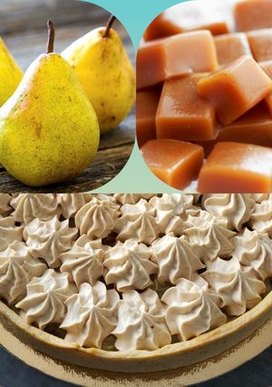 Une photo de Tarte poires vanillées et caramel beurre salé