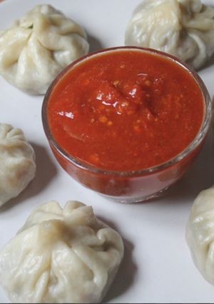 A picture of Momos / dumplings.