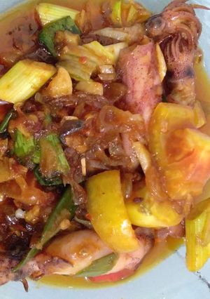 Foto resep Cumi asin sambel terasi