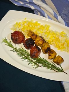 عکسی از دستور جوجه کباب ماستی زعفرانی
