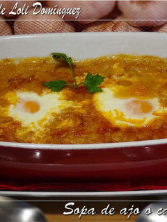 Una foto de Sopa de ajo ó castellana